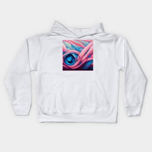 Graffit surrealism pink and  blue Kids Hoodie